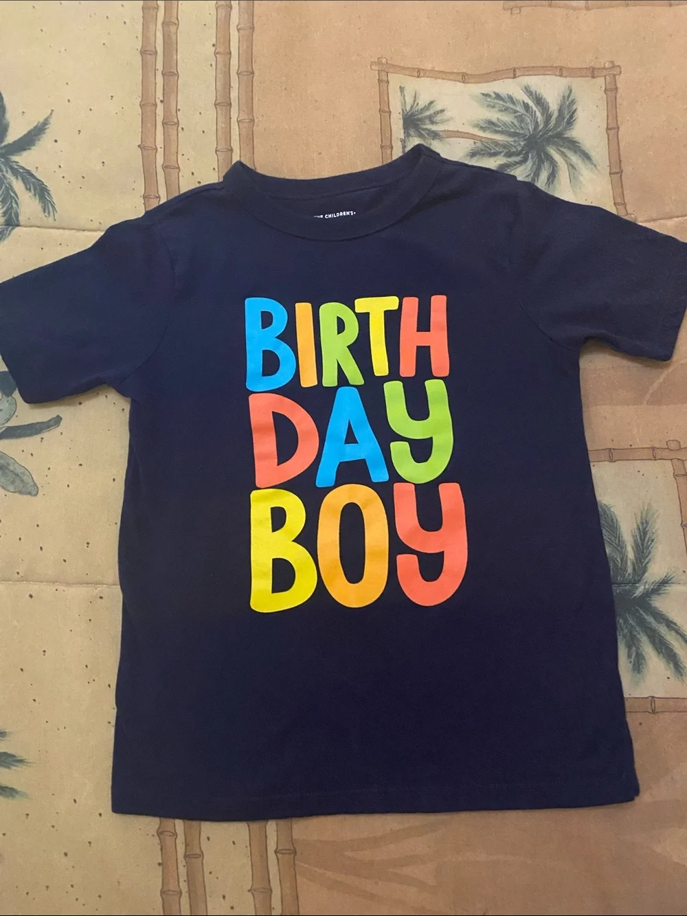 The Children's Place Navy Tee with Bright Multicolor Letters